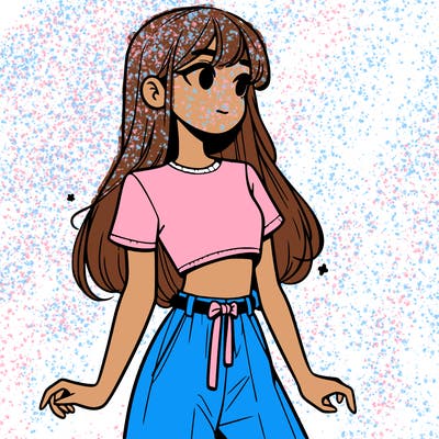 girl in a cute crop top