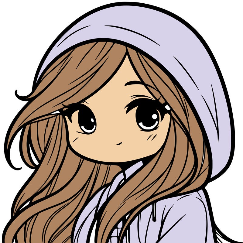girl with long hair wearing hoodie