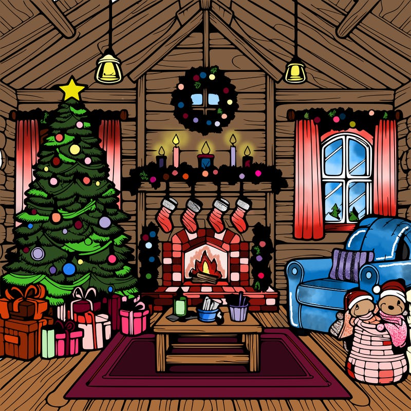 christmas house interior