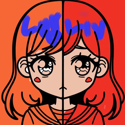 a split of a girl