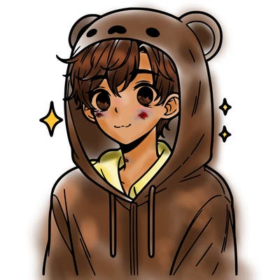 a 17 year old boy in a cute animal hoodie