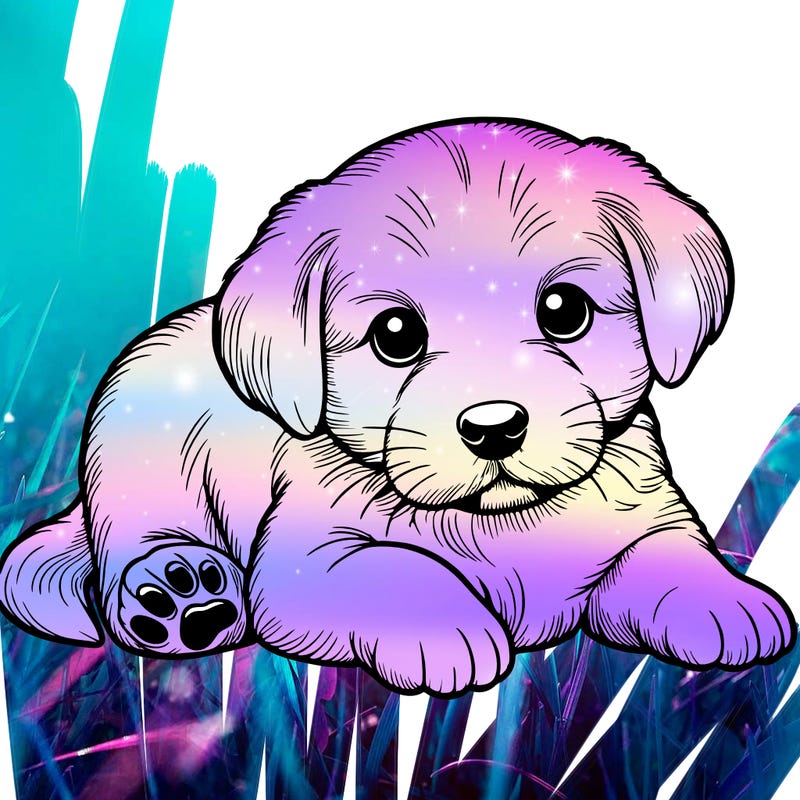 a cute realistic puppy