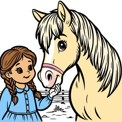 horse with girl