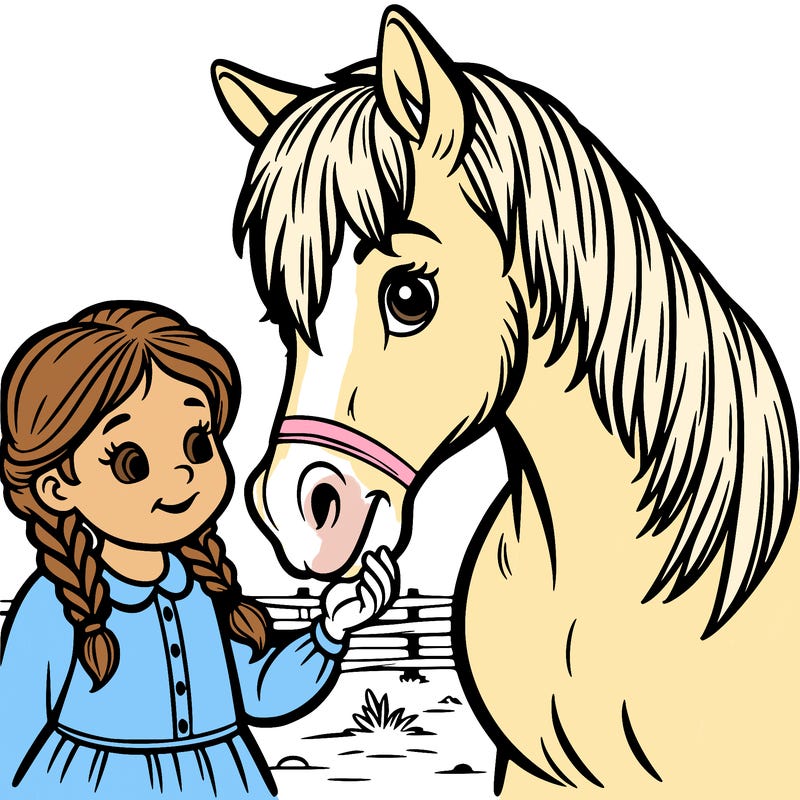 horse with girl