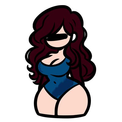 curvy woman with hair