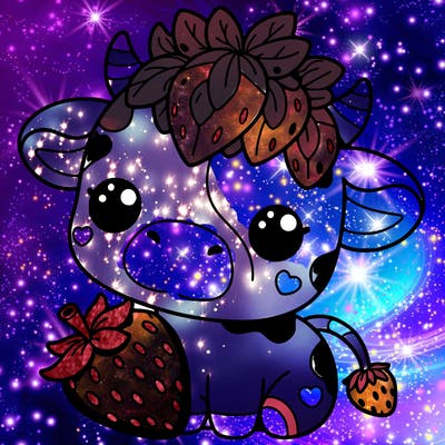 cute strawberry cow