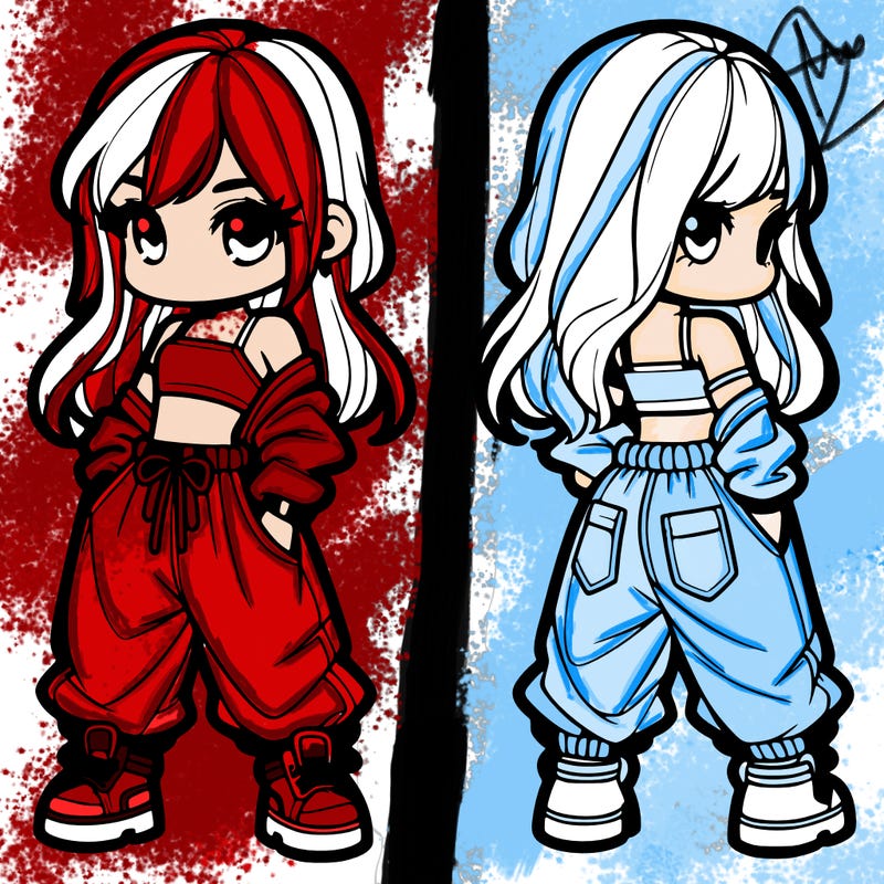 girl in crop top and baggy pants