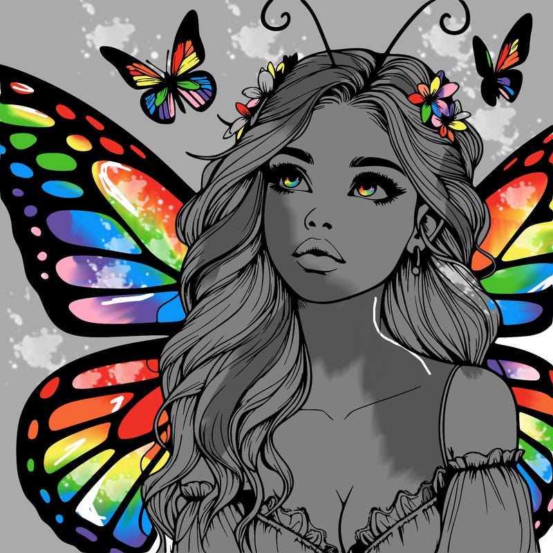 butterfly fairy realistic girl