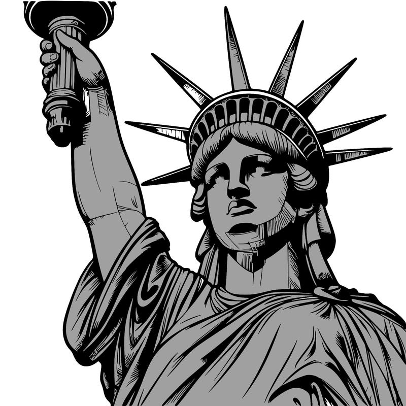 realistic statue of liberty