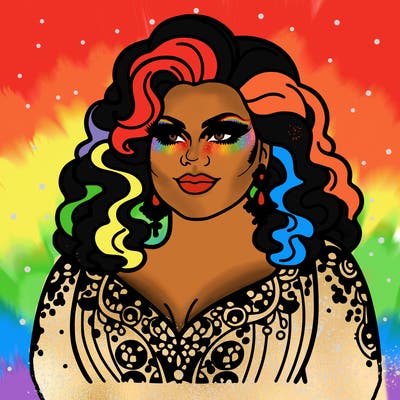 realistic plus size drag queen