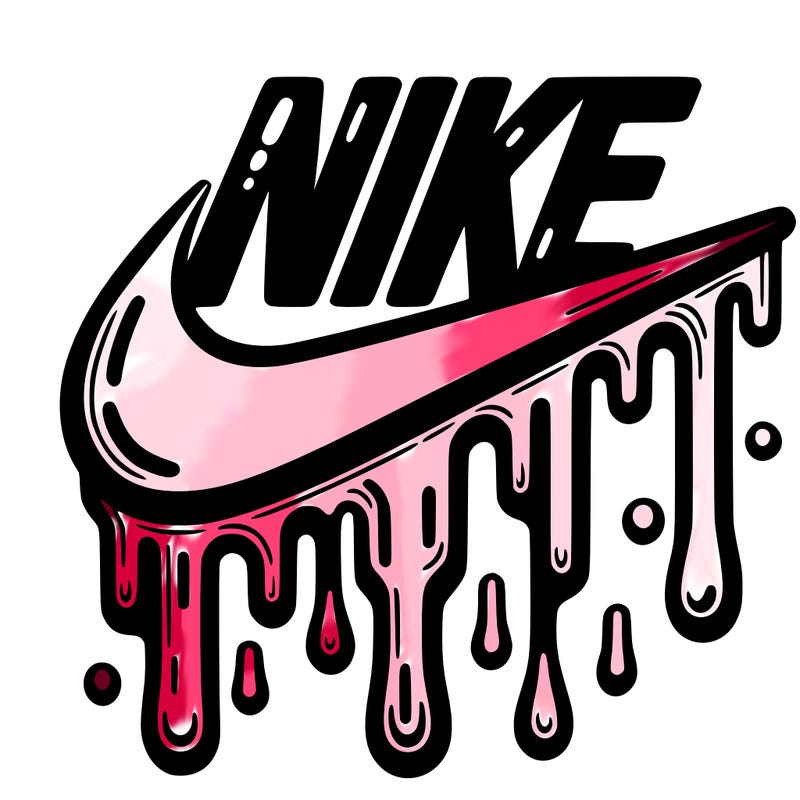 dripping nike logo