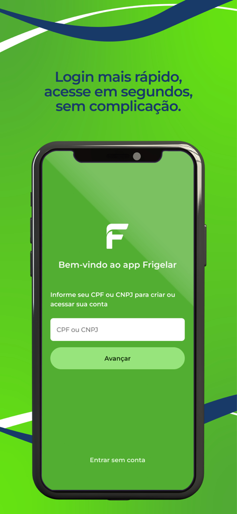 Frigelar - Frigelar mobile app login screen for HVAC and refrigeration professionals
