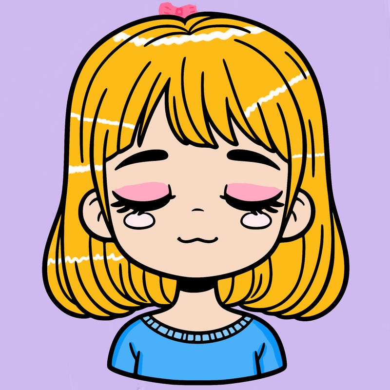 girl with eyes closed