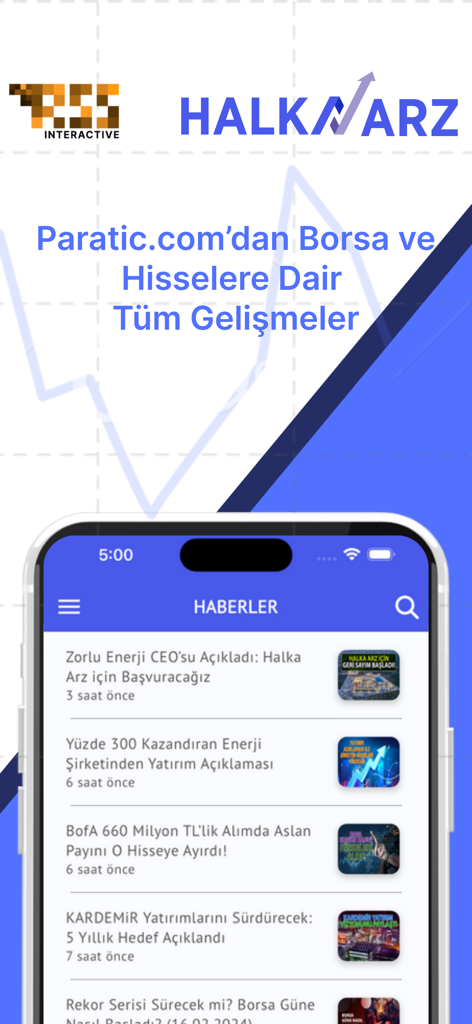 Halka Arz Takvimi - Halka Arz app news feed showing Turkish stock market updates