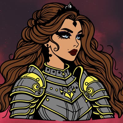 beautiful gothic female knight