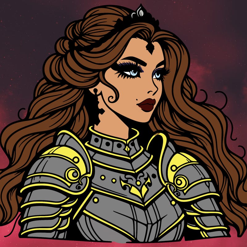 beautiful gothic female knight