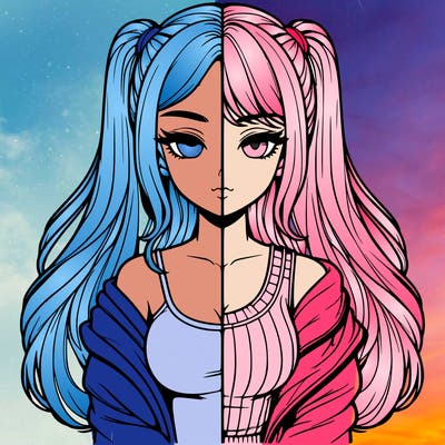 realistic girl split