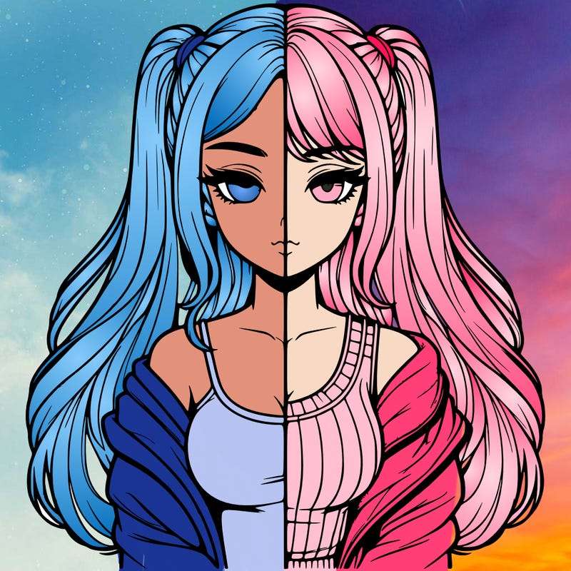 realistic girl split