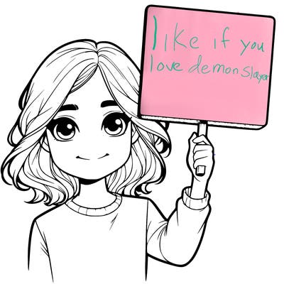 realistic girl holding up a sign