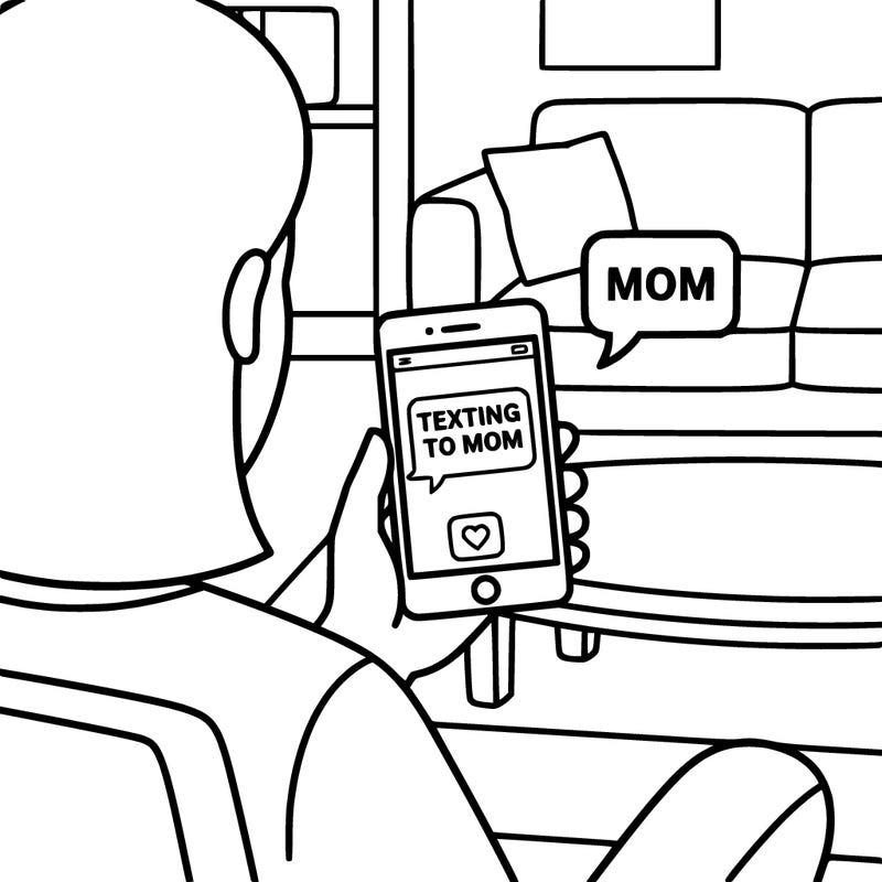 texting to mom