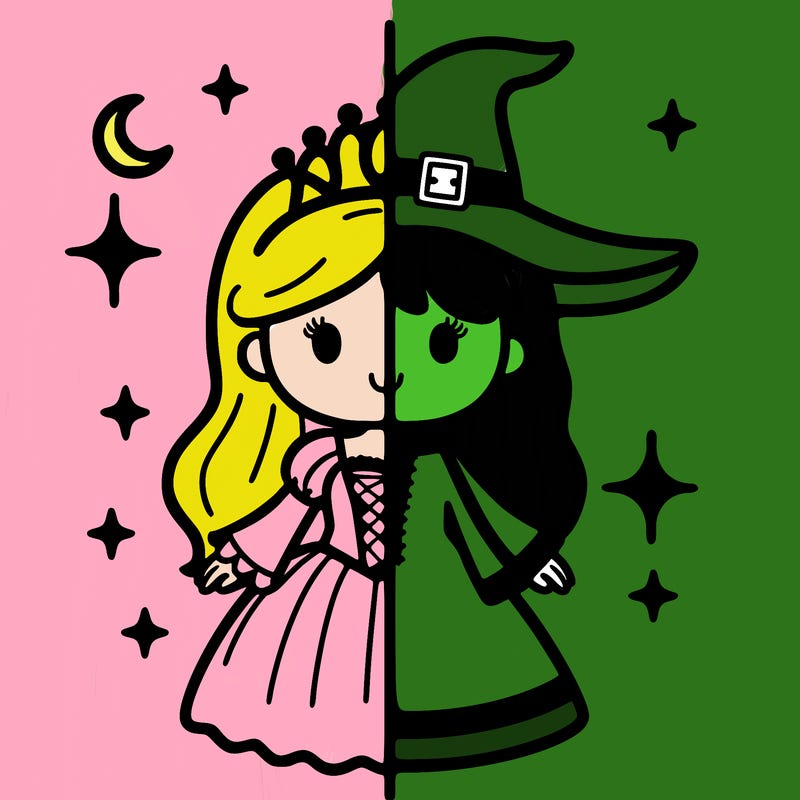 split princess and witch