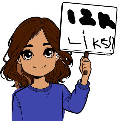 realistic girl holding up a sign