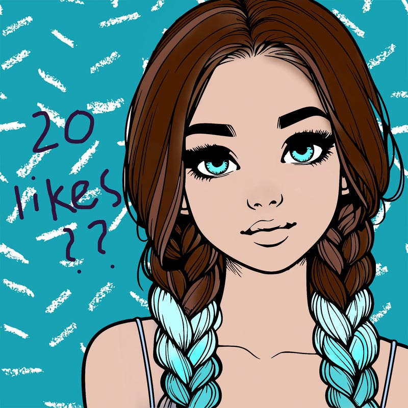 realistic girl with braids