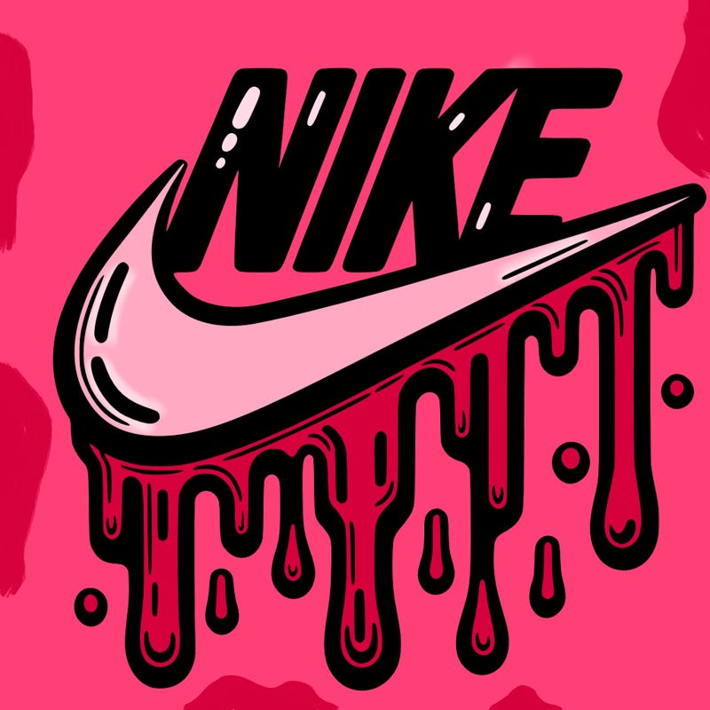 dripping nike logo