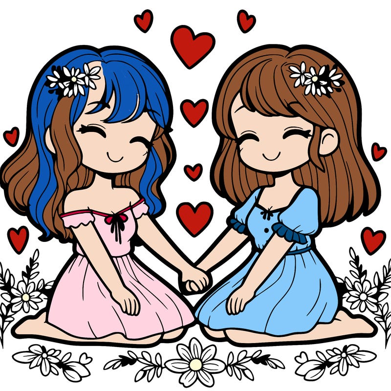 two girls in love