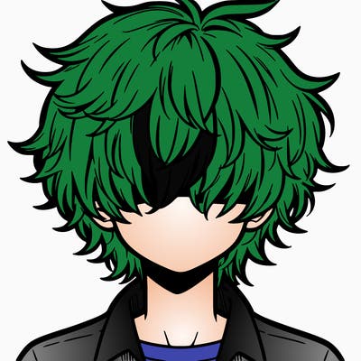 manga boy fluffy hair covering his eyes