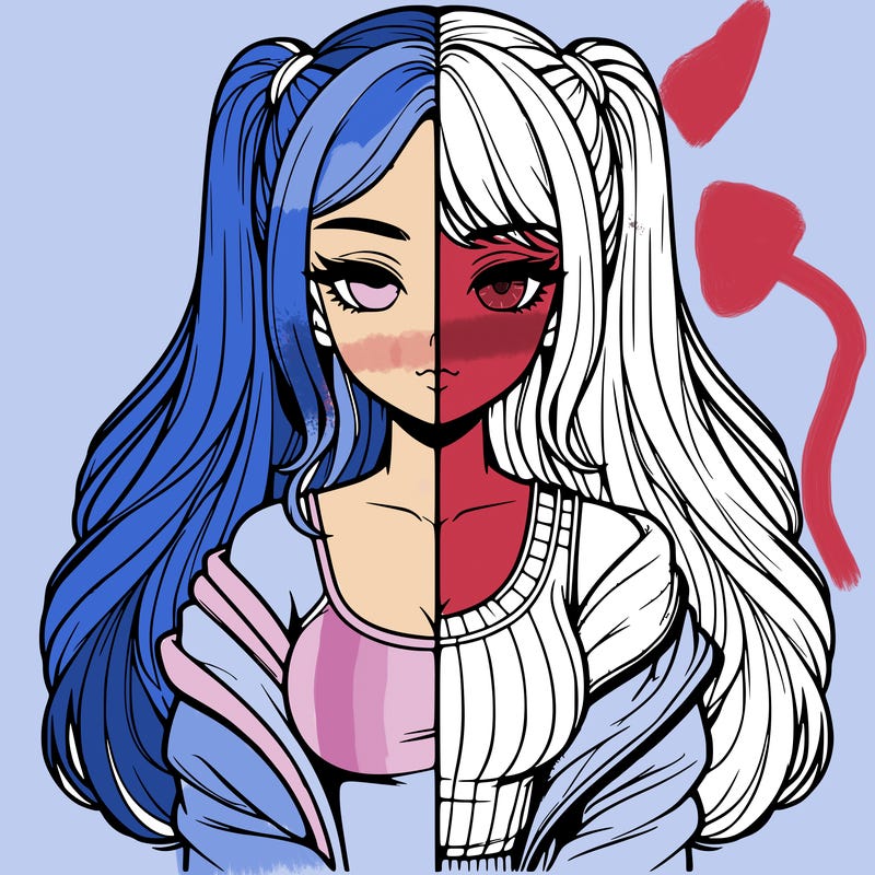 realistic girl split