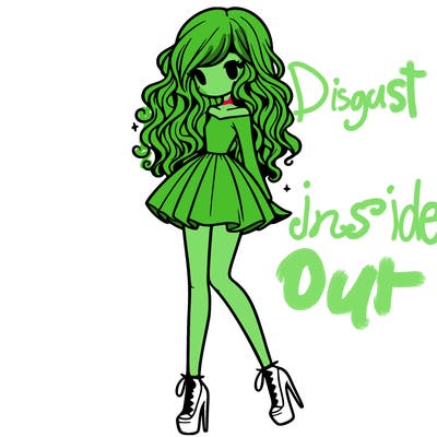 girl with short dress and high heels with long curly hair