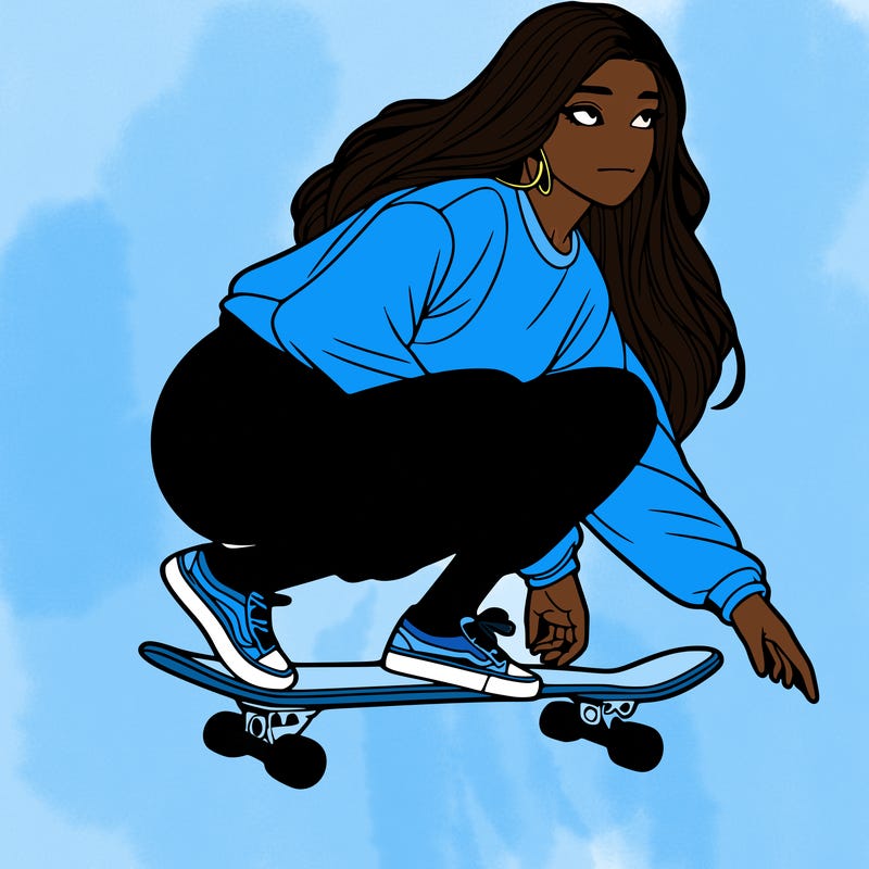 realistic skater girl