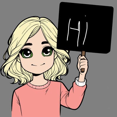 realistic girl holding up a sign