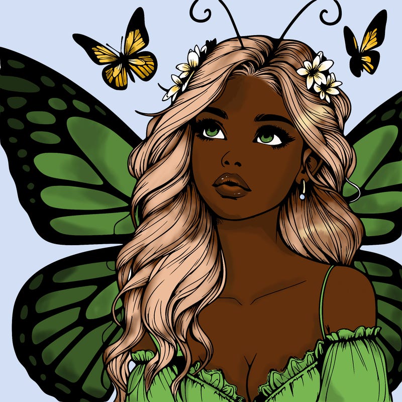 butterfly fairy realistic girl