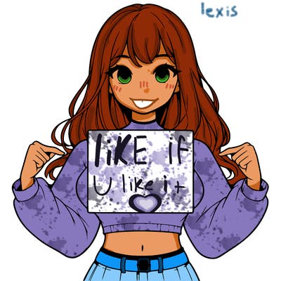 girl holding a blank sign in a long sleeve crop top