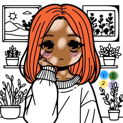 girl with aesthetic background