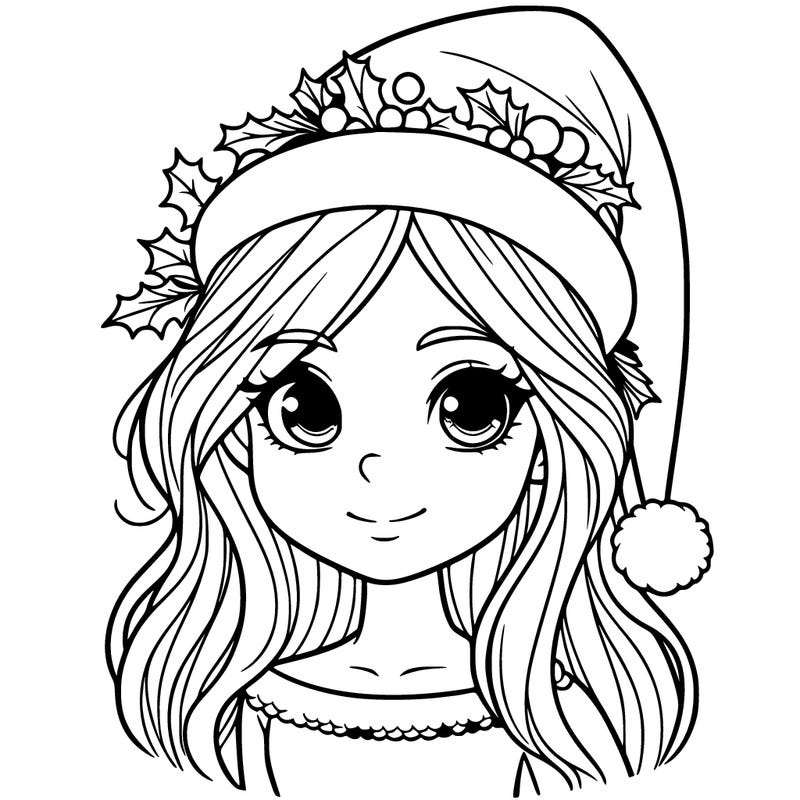 realistic christmas girl