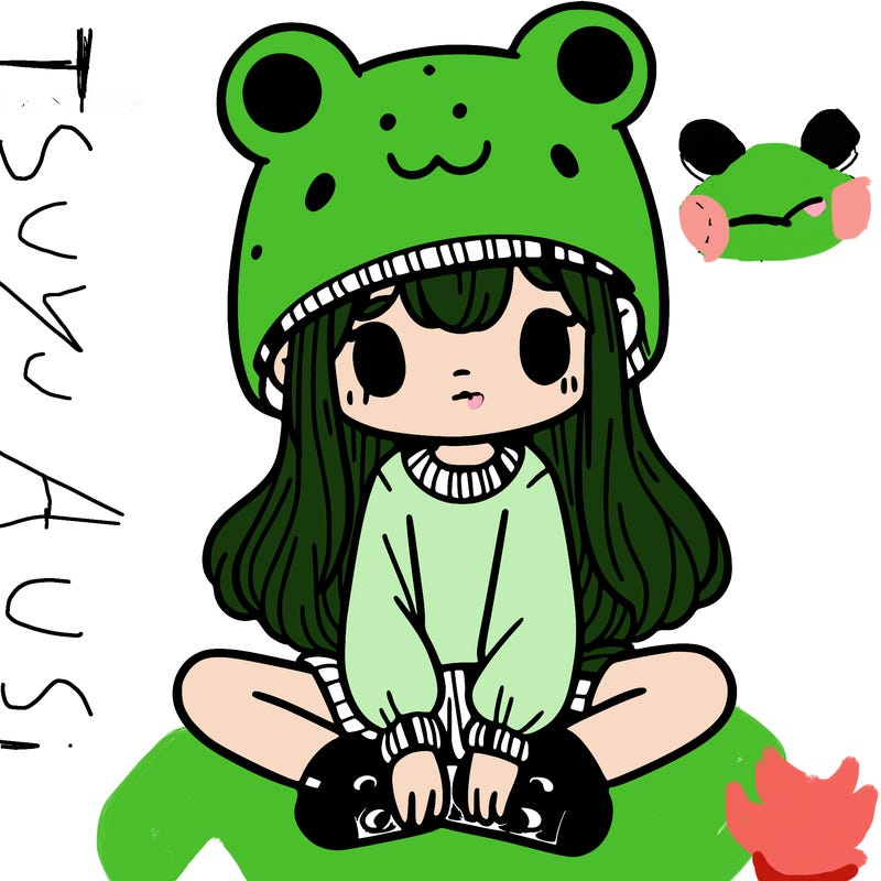 a girl wearing a frog hat and some frog socks