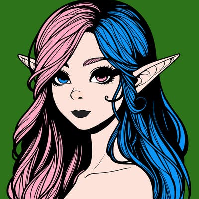 elf girl realistic dark fantasy