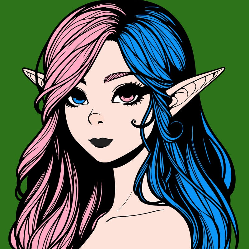 elf girl realistic dark fantasy