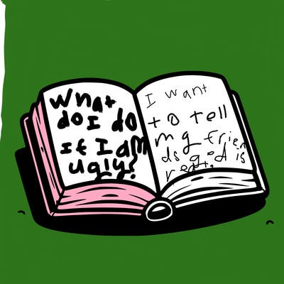 a blank open book