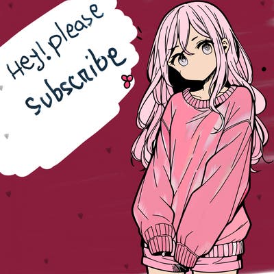 manga teen girl  in a sweater and baggy pants