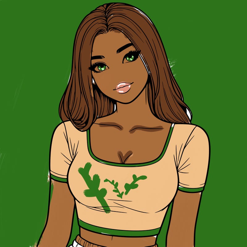 realistic girl with crop top