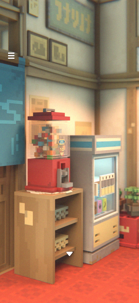 EscapeGame The Retro Bathhouse - Voxel graphics interior of a retro Japanese bathhouse with a gacha machine and drink vending machine