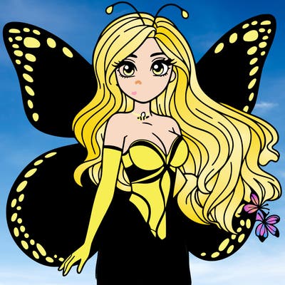 butterfly woman