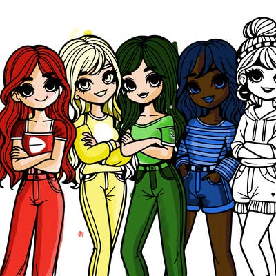 group of girl friends