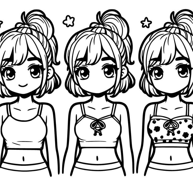 cute girl with crop top