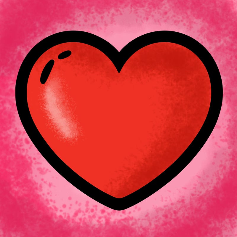 a blank heart