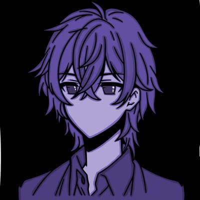 anime boy with shoulder length hair